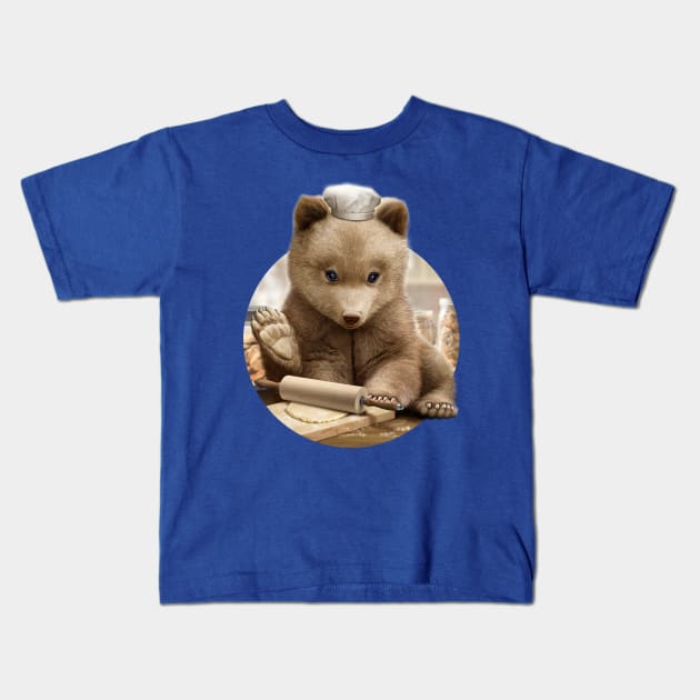 Baby Bear Chef Kids T-Shirt by ADAMLAWLESS